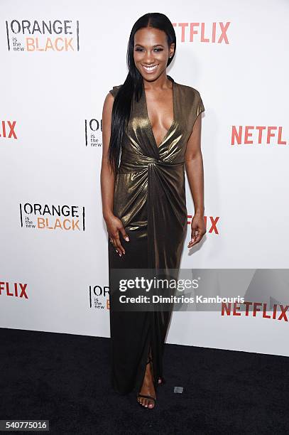 Actress Vicky Jeudy attends "Orange Is The New Black" premiere at SVA Theater on June 16, 2016 in New York City.