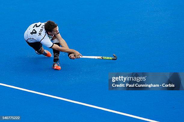 Benedikt Furk of Germany during the FIH Mens Hero Hockey Champions Trophy match between Korea and Germany at Queen Elizabeth Olympic Park on June 16,...