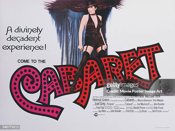 Poster for Bob Fosse's 1972 drama 'Cabaret' starring Liza Minnelli.