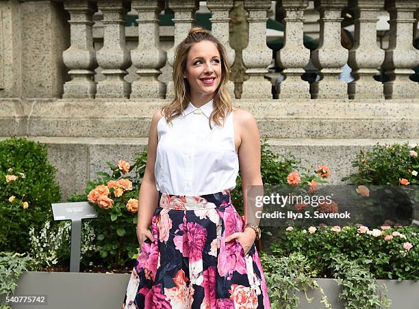 Actress Jessie Mueller poses by Lord & Taylor Roses In Full Bloom At Bryant Park This Summer on June 16, 2016 in New York City.