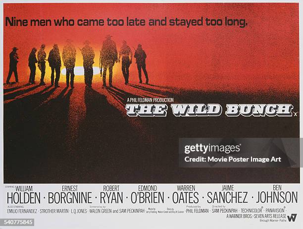 Poster for Sam Peckinpah's 1969 western 'The Wild Bunch'.