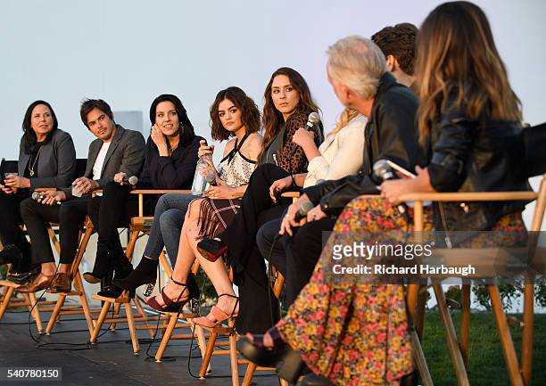 Pretty Little Liars" and "Dead of Summer" premiere event at the Hollywood Forever Cemetery. I. MARLENE KING , TYLER BLACKBURN, ANDREA PARKER, LUCY...