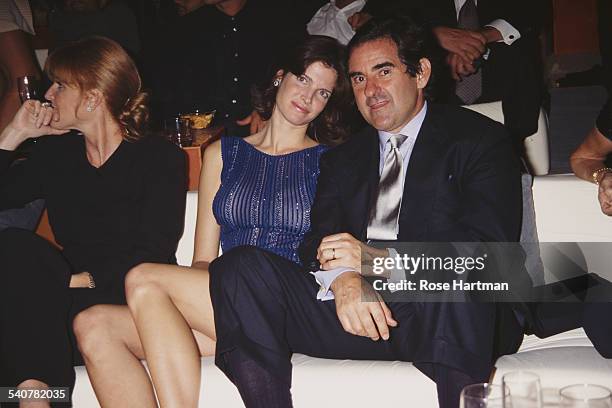 American industrialist Peter M. Brant and his wife, fashion model Stephanie Seymour attend a Giorgio Armani party at the Lexington Avenue Armory in...