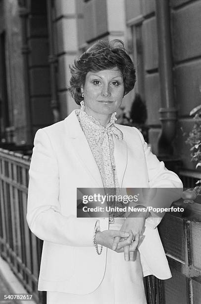 English television journalist and newsreader, Angela Rippon pictured in London on 13th April 1982.