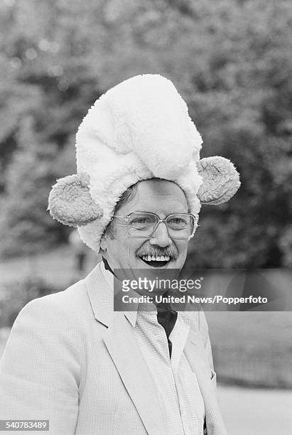 Belgian comic book artist and creator of The Smurfs comic strip characters, Peyo pictured in London on 16th June 1982.