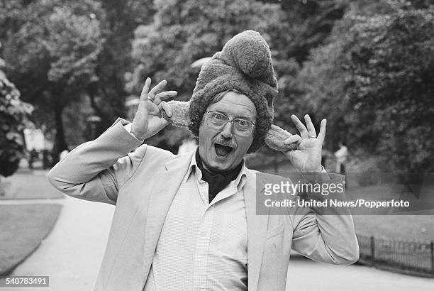 Belgian comic book artist and creator of The Smurfs comic strip characters, Peyo pictured in London on 16th June 1982.