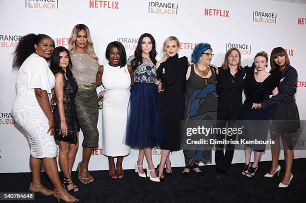 Adrienne C. Moore, Diane Guerrero, Laverne Cox, Uzo Aduba, Laura Prepon, Taylor Schilling, Jenji Kohan, Cindy Holland, Natasha Lyonne and Jackie Cruz...