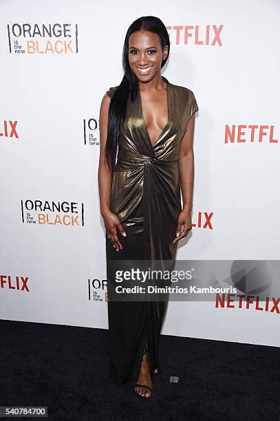 Actress Vicky Jeudy attends "Orange Is The New Black" premiere at SVA Theater on June 16, 2016 in New York City.