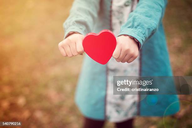 heart - child love heart hands stockfoto's en -beelden