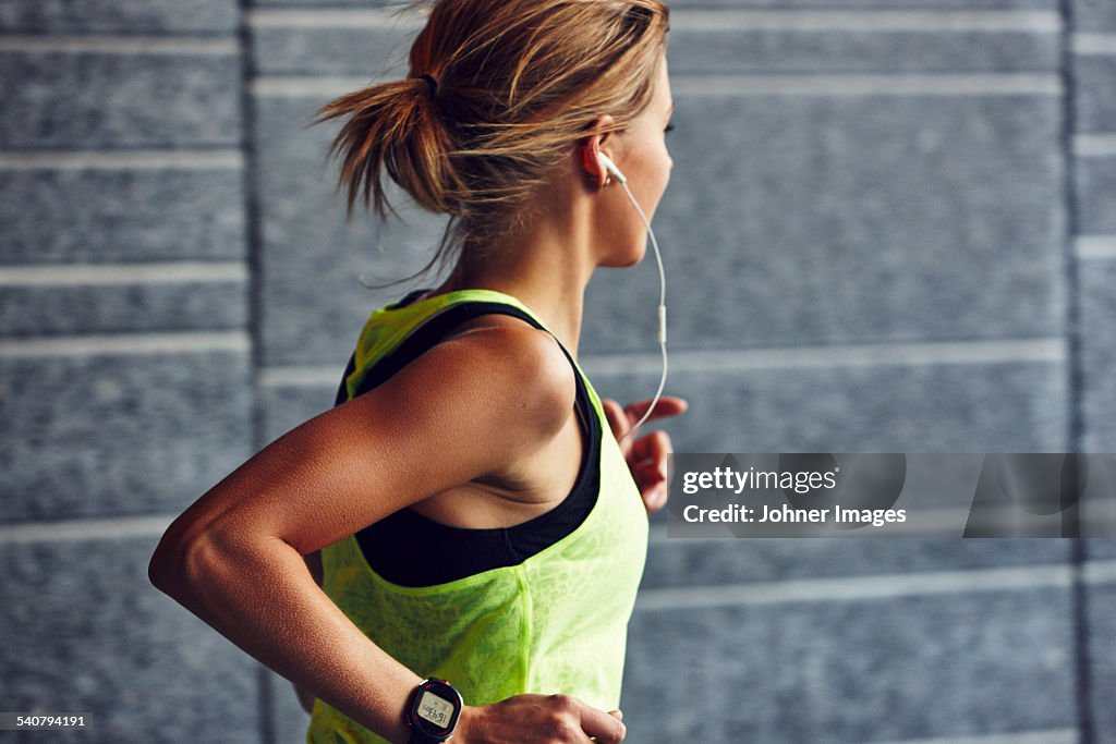 Young jogger running