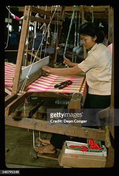 Weaver Makes Thai Silk