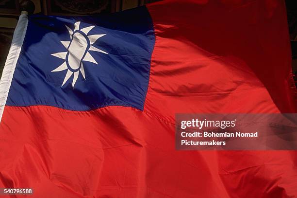 flag of the republic of china - bandeira de taiwan - fotografias e filmes do acervo