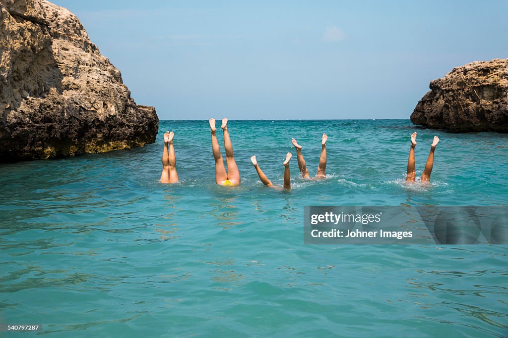 People swimming