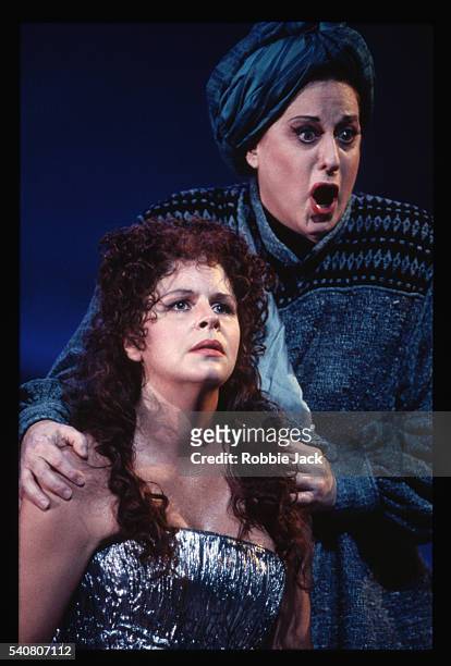 opera singers perform in arianna - royal opera house london stock pictures, royalty-free photos & images