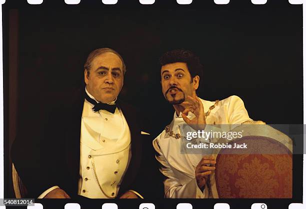 bruno pratico and lucio gallo in la cenerentola - opera london stock pictures, royalty-free photos & images