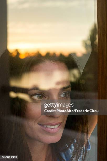 woman watching sunset - buenos aires sunset stock pictures, royalty-free photos & images