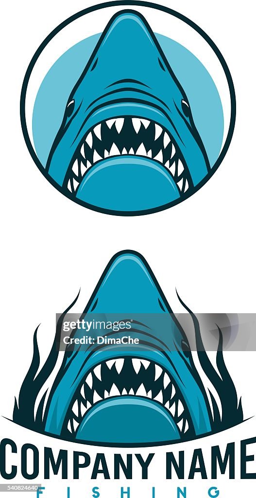 Angry shark emblems