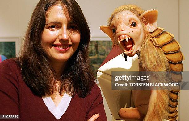 Australian artist Patricia Piccinini displays her silicon, fibreglass, leather and hair sculpture, entitled Bodyguard , on the eve of the opening of...
