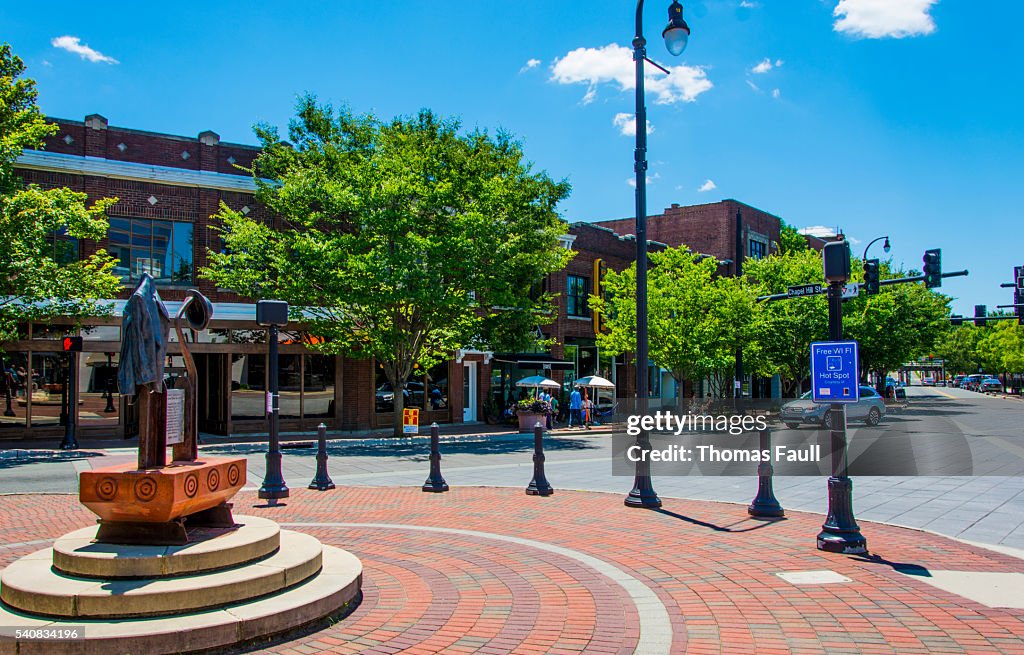 Roundabout in Durham, North Carolina