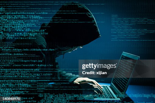 Hacker attacking internet Hacker attacking internet