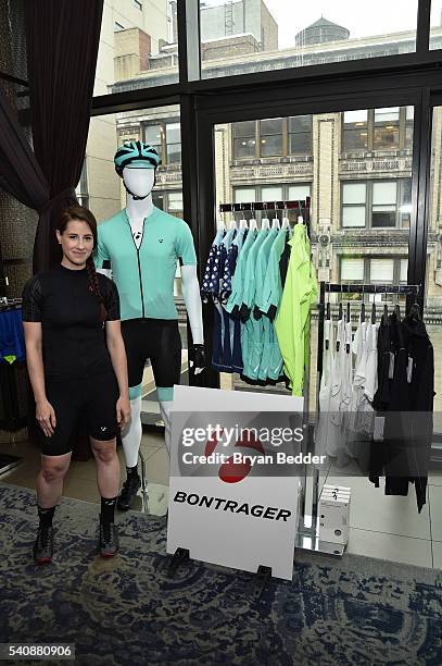 The Bontrager/Trek cycling display at the 37.5/Cocona Brand showcase event at Gansevoort Park Avenue on June 16, 2016 in New York City.