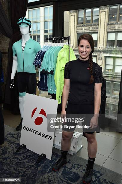 The Bontrager/Trek cycling display at the 37.5/Cocona Brand showcase event at Gansevoort Park Avenue on June 16, 2016 in New York City.