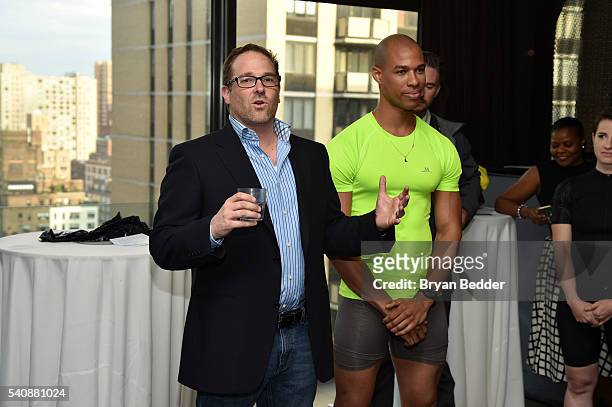And Founder of MISSION Athlete Josh Shaw speaks at the 37.5/Cocona Brand showcase event at Gansevoort Park Avenue on June 16, 2016 in New York City.
