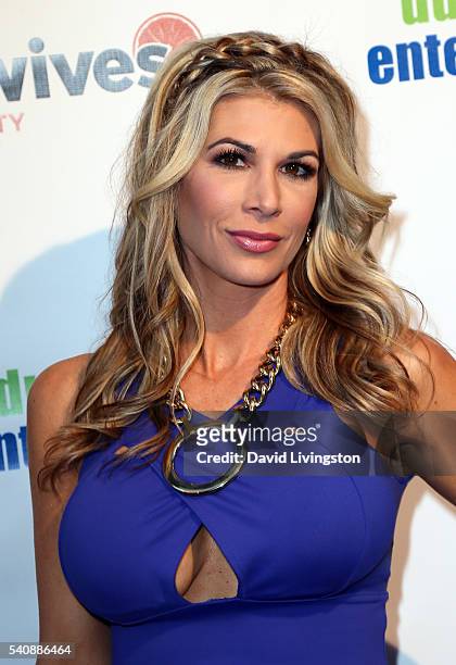 Personality Alexis Bellino attends the premiere party for Bravo's "The Real Housewives of Orange County" 10 Year Celebration at Boulevard3 on June...