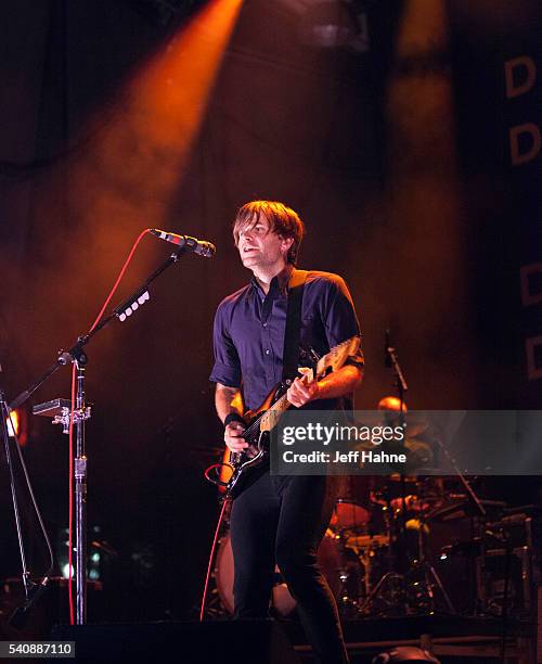 Singer/guitarist Ben Gibbard of Death Cab For Cutie performs at Charlotte Metro Credit Union Amphitheatre on June 16, 2016 in Charlotte, North...