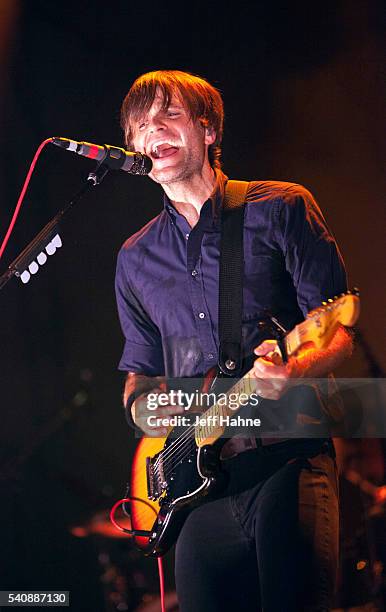 Singer/guitarist Ben Gibbard of Death Cab For Cutie performs at Charlotte Metro Credit Union Amphitheatre on June 16, 2016 in Charlotte, North...