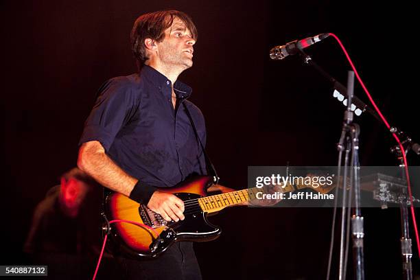 Singer/guitarist Ben Gibbard of Death Cab For Cutie performs at Charlotte Metro Credit Union Amphitheatre on June 16, 2016 in Charlotte, North...