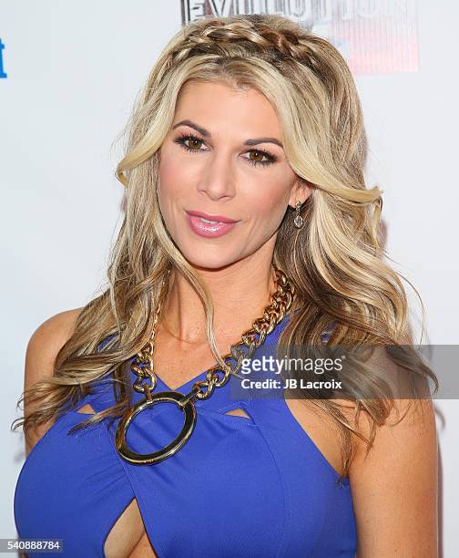 Alexis Bellino attends the premiere party for Bravo's 'The Real Housewives of Orange County' 10 Year Celebration at Boulevard3 on June 16, 2016 in...