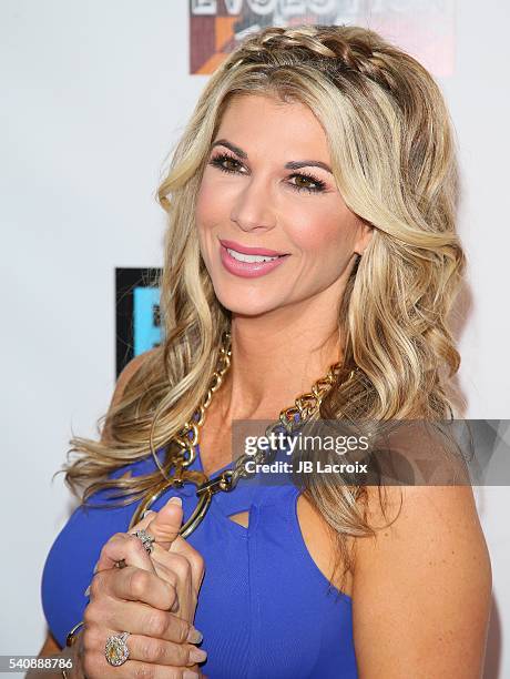 Alexis Bellino attends the premiere party for Bravo's 'The Real Housewives of Orange County' 10 Year Celebration at Boulevard3 on June 16, 2016 in...