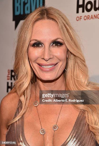 Personality Peggy Tanous attends the premiere party for Bravo's "The Real Housewives of Orange County" 10 year celebration at Boulevard3 on June 16,...