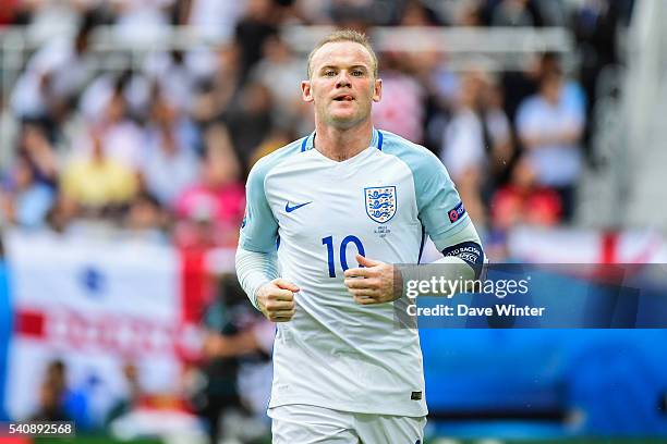 Wayne Rooney of England during the UEFA EURO 2016 Group B match between England and Wales on June 16, 2016 in Lens, France.