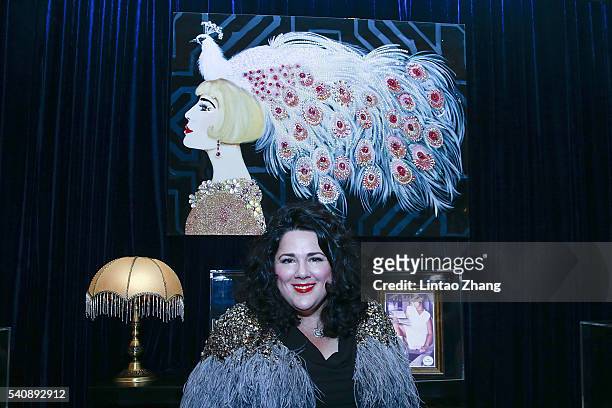 Artist Ashley Longshore attends the promotional event for Shiseido's Cle de Peau Beaute at Fairmont Peace Hotel on June 16, 2016 in Shanghai, China.