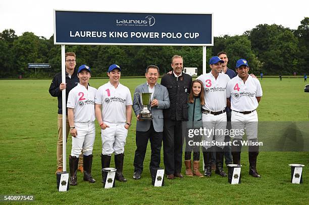 The prize giving ceremony following the Laureus King Power Polo Cup at Ham Polo Club on June 16, 2016 in Richmond, England.