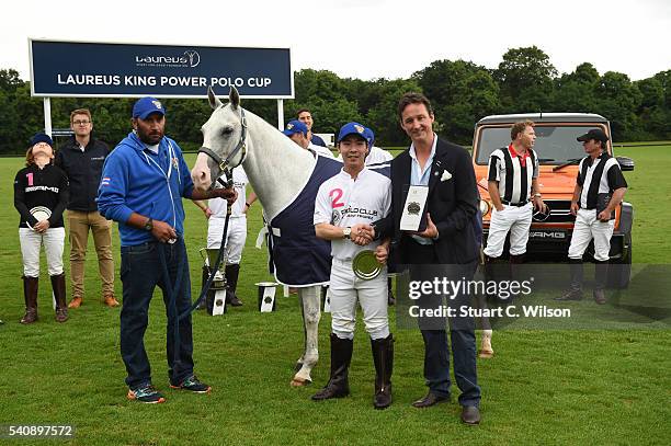 The prize giving ceremony following the Laureus King Power Polo Cup at Ham Polo Club on June 16, 2016 in Richmond, England.