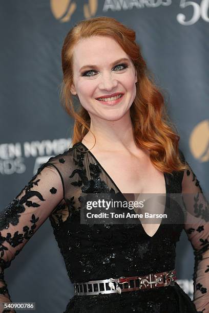 Odile Vuillemin arrives at the 56th Monte Carlo TV Festival Closing Ceremony and Golden Nymph Awards at The Grimaldi Forum on June 16, 2016 in...