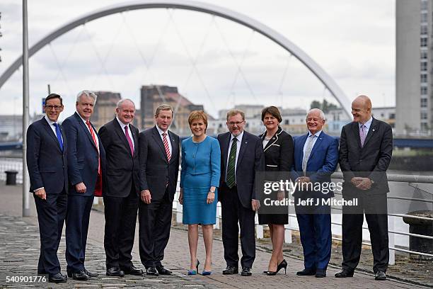 Senator Ian Gorst Chief Minister Jersey Government, Carwyn Jones First Minister of Wales, Martin McGuinness deputy First Minister, Taoiseach Enda...