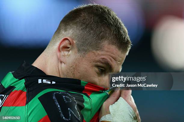 Paul Carter of the Rabbitohs during the round 15 NRL match between the South Sydney Rabbitohs and the Parramatta Eels at ANZ Stadium on June 17, 2016...