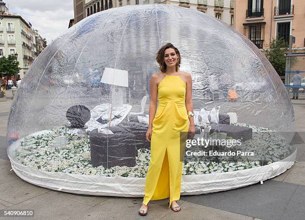 Alejandra Osborne attends the 'home bubbles' event at Santa Isabel square on June 17, 2016 in Madrid, Spain.