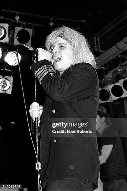 The Gun Club's Jeffrey Lee Pierce performing at the Peppermint Lounge in New York City on November 11, 1982.