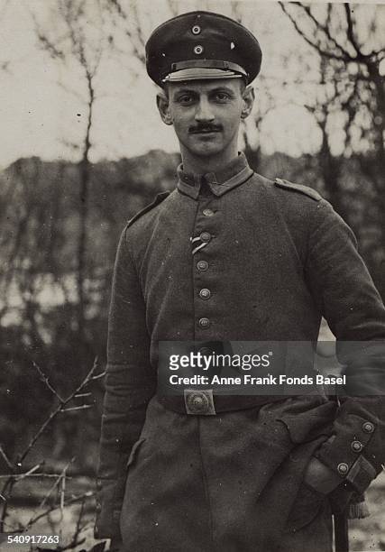 Otto Frank , the father of Anne Frank, in German uniform during World War I, 1917.