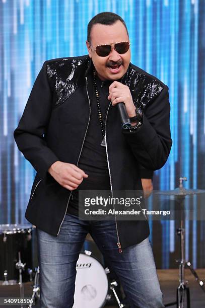 Pepe Aguilar is seen on the set of 'Despierta America' at Univision Studios on June 17, 2016 in Miami, Florida.