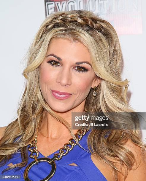 Alexis Bellino attends the premiere party for Bravo's 'The Real Housewives of Orange County' 10 Year Celebration at Boulevard3 on June 16, 2016 in...