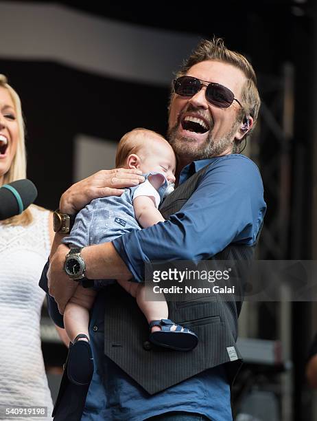 Singer Craig Morgan and grandchild attend "FOX & Friends" All American Concert Series outside of FOX Studios on June 17, 2016 in New York City.