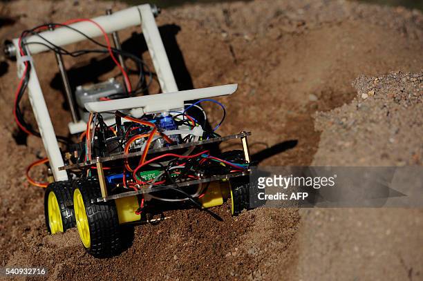 View of a robot made by Argentinian industrial engeneering student of the National University of Cuyo, Marcos Bruno, in Mendoza, Argentina on June...