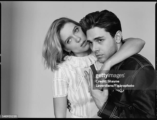 Actress Lea Seydoux and actor Xavier Dolan are photographed for Madame Figaro on April 8, 2016 in Paris, France. All . PUBLISHED IMAGE. CREDIT MUST...