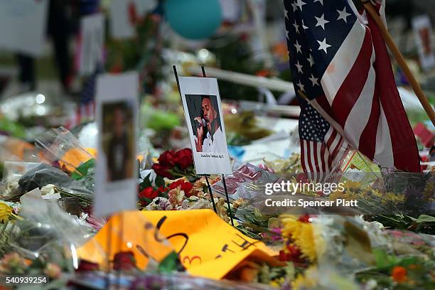 Growing memorial to the victims of the Pulse nightclub attack sits in downtown Orlando on June 17, 2016 in Orlando, Florida. Omar Mir Seddique Mateen...